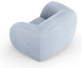Poltrona blu chiaro in tessuto bouclé Essen - Cosmopolitan Design