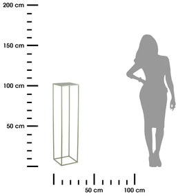 Portafiori 100x24 cm verde scuro