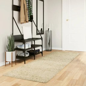 Tappeto Shaggy Pamplona A Pelo Lungo Moderno Oro 80x250 Cm /