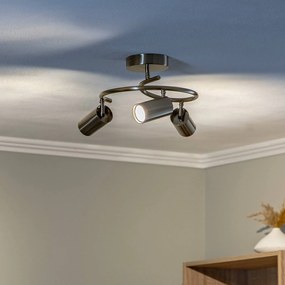 Lucea Faretto da soffitto Spotte, Ø 47 cm, ottone, a 3 luci