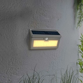 Applique Solare Rettangolare IP65 con Sensore di Movimento, 300 lm Colore Bianco Caldo 3.000K