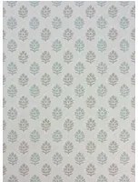 Nina Campbell Carta da parati Camille - Aqua/ Beige