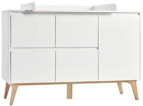 Cassettiera bianca per bambini , 148 x 92 cm Swing - Pinio