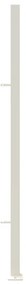 Palo partenza in ferro finitura verniciato Bianco H 110 cm x L 4 cm x P 4 cm