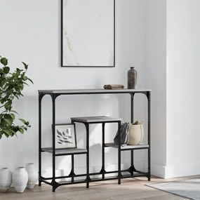 Tavolo Consolle Grigio Sonoma 89,5x28x76cm İn Legno Multistrato /