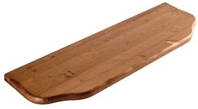 Mensola a muro Arte povera dritto in legno L 116 x P 24 cm noce
