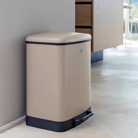 Bidone a pedale in metallo beige per rifiuti differenziati 24 l Wonda - Mette Ditmer Denmark