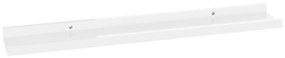 Mensole da parete 4 pz bianco lucido 60x9x3 cm
