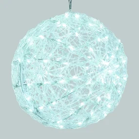 Sfera 3D con timer 140 lampadine bianco freddo H 36 cm