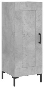 Credenza grigio cemento 34,5x34x90 cm in legno multistrato