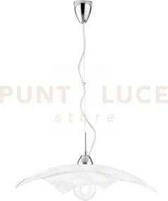 Lampadario a sospensione miro' bianca 1 luce attacco e27 45x45x110c...