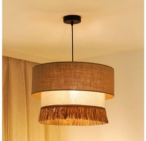 Brilagi - Lampadario a cavo WINNETOU BOHO 1xE27/15W/230V Ø 45 cm marrone/crema