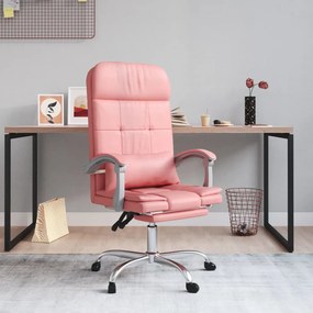 Poltrona Da Ufficio Massaggiante Reclinabile Rosa İn Similpelle /