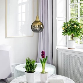 Lampadario a sospensione con filo MONTE 1xE27/60W/230V diametro 15 cm oro