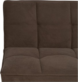 Divano marrone allungabile con rivestimento in ciniglia 175 cm – Ixia