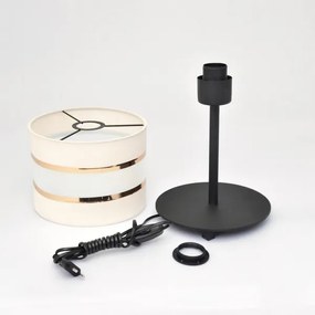 LED Lampada da tavolo HELEN 1xE27/15W/230V color crema/nero/oro