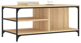 Tavolino da salotto rovere sonoma 100x50x45cm legno multistrato