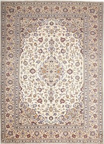 Kashan Tappeto 340 x 250 Beige (Iran) Annodato A Mano