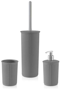 Portascopino WC in plastica Soft Touch Grigio antracite serie Jinko