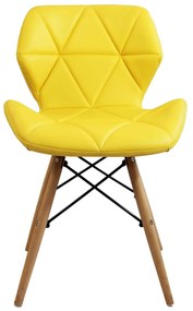 NAOMIE - sedia moderna in ecopelle e legno set da 2