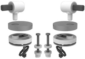 Sedile WC universale in termoindurente con chiusura rallentata e sistema estraibile