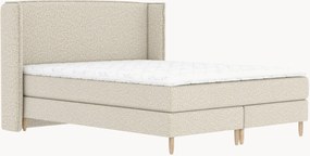 Letto boxspring in bouclé fatto a mano Ardis, H4