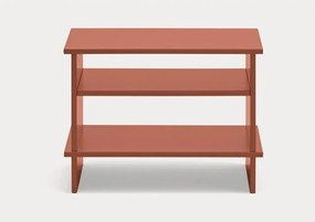 Comodino color mattone con ripiani Inari – Teulat