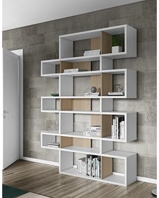 Libreria bianca in rovere 156x220 cm London - TemaHome