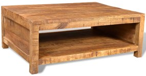 Tavolino Da Salotto İn Legno Massello Di Mango /