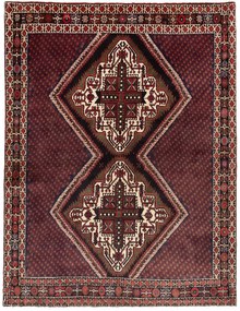Shiraz Tappeto persiano 180x140 Rosso (Iran) Annodato A Mano