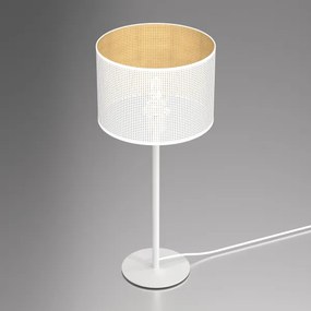Lampada da tavolo LOFT SHADE 1xE27/60W/230V diametro 25 cm bianco/oro
