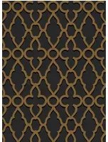 Gittertapete Treillage von Cole & Son - Bronze on Charcoal