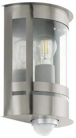 Applique moderno da esterno Tribano grigio con sensore di movimento IP44 1X E27 EGLO