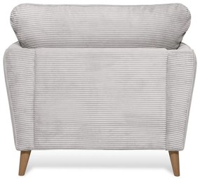 Poltrona in velluto a coste grigio chiaro Paris - Scandic