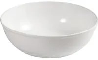 Lavabo da appoggio tondo Slim ceramica bianca diametro 33 cm e altezza 14 cm