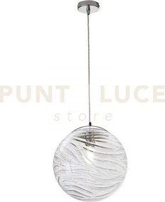 Lampadario a sospensione nereide trasparente 1 luce attacco e27 33,...