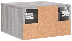 Comodini a Muro 2 pz Grigio Sonoma 35x35x20 cm