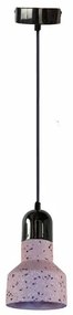 Lampadario a sospensione con filo TERRAZZO 1xE27/60W/230V diametro 12 cm rosso