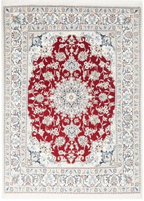 Nain Tappeto 150 x 200 Rosso (Iran) Annodato A Mano