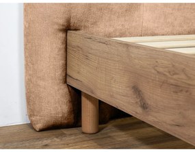 Letto matrimoniale imbottito rosa chiaro rete inclusa 180x200 cm Kumo - Bobochic Paris