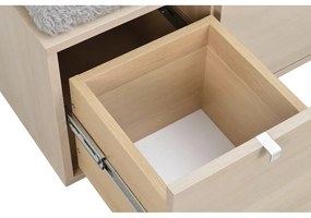 Scarpiera color naturale con panca grigia 70 cm Confetti - Rowico