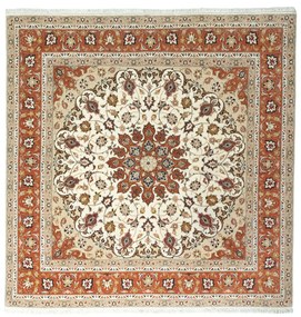 Tabriz Tappeto persiano 200 x 200 Beige (Iran) Annodato A Mano