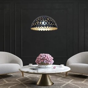 Lampadario a sospensione con filo LISA BLACK 1xE27/60W/230V