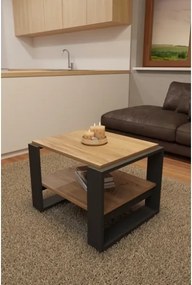 Tavolino Basso Da Salotto Stile Moderno 63x54x45 Axel Rovere E Antracite