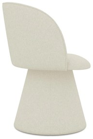 Sedia da pranzo color crema in imbottito Maia – Makamii