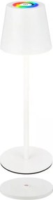 Briloner 7517016 - Lampada da tavolo LED RGB dimmerabile CILANO 3W/5V IP44 2000 mAh bianca