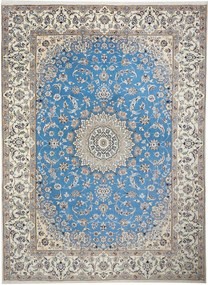 Nain Tappeto persiano 260x350 Blu (Iran) Annodato A Mano