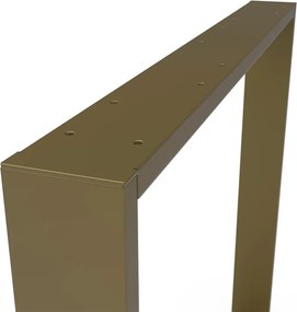 Gamba per mobili rettangolare STEELMI Tube in acciaio bronzo opaco L 78 x P 8 x H 71 cm