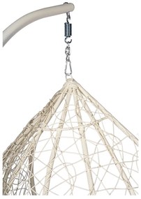 Poltrona sospesa bianco crema in rattan artificiale Noela - Bonami Selection