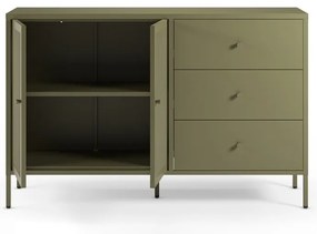 Cassettiera verde in metallo 140x90x40 cm Fayna – Marckeric